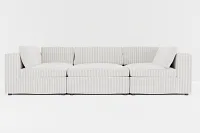 Destin Sea Lane Light Gray Fabric 6-piece Pit Sectional