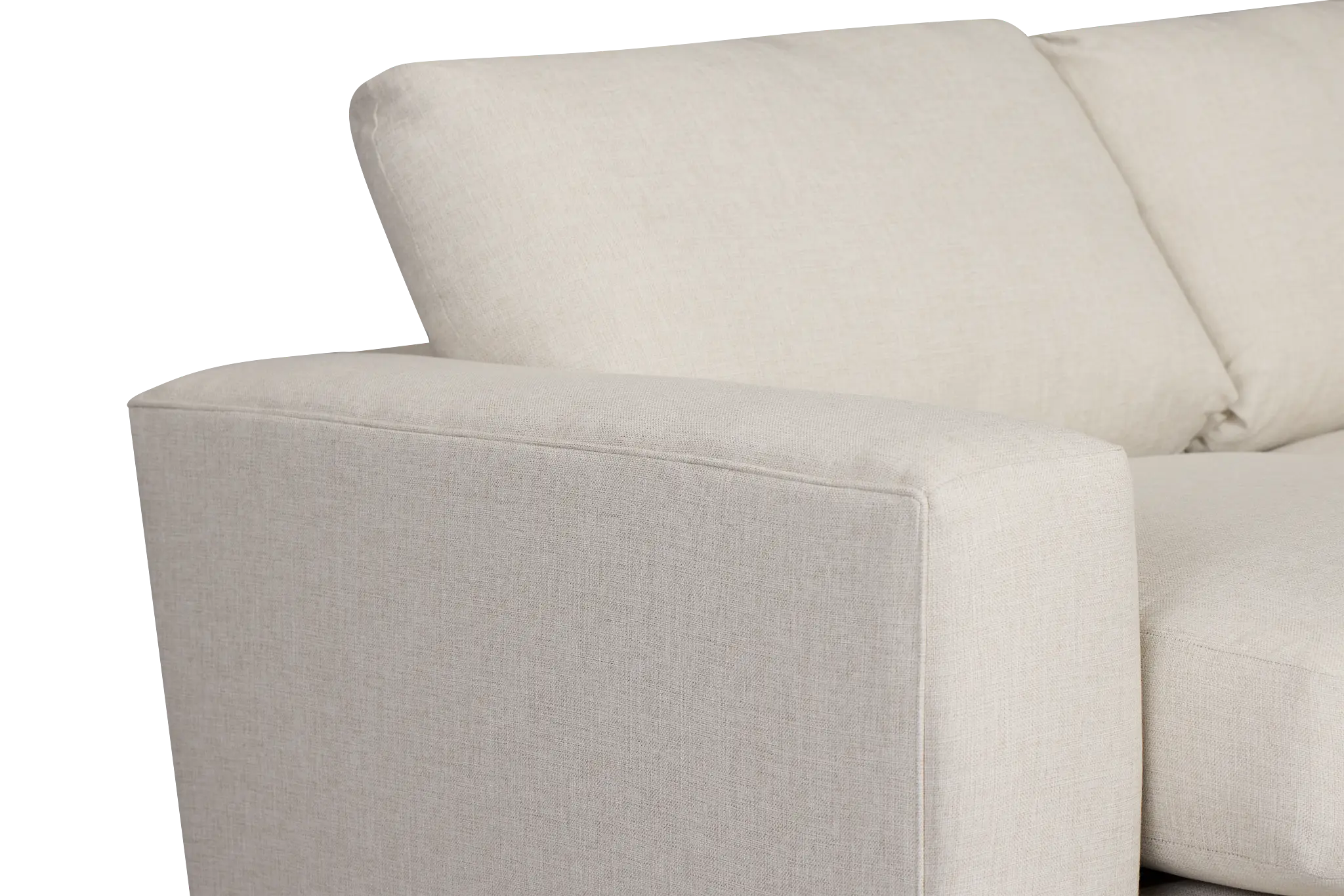 Brantley Light Beige Fabric Medium Two-arm Sectional Brantley Light Beige Fabric Medium Two-arm Sectional