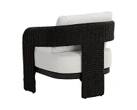 Anya Black Ivory Accent Chair