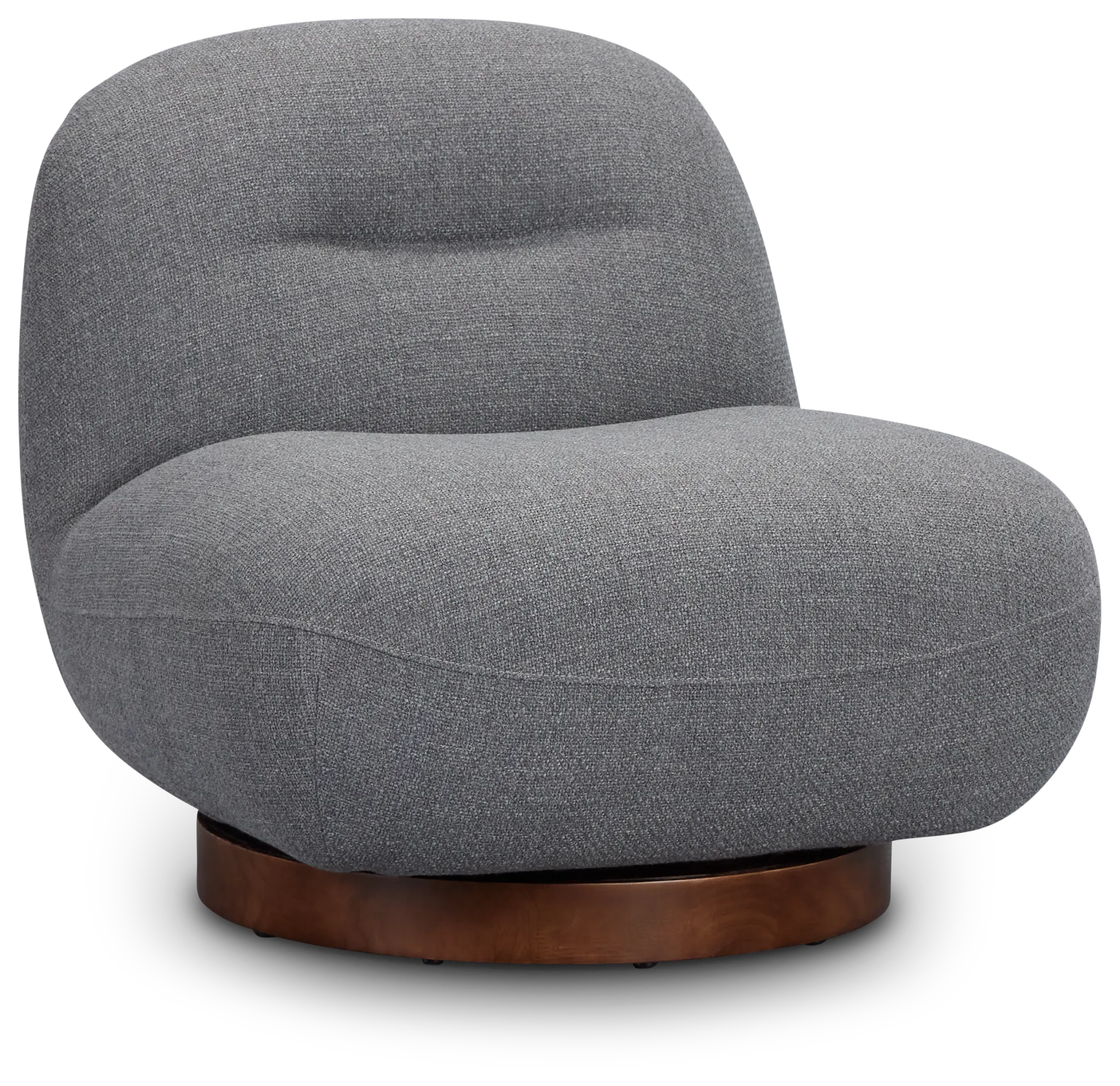 Aaliyah Dark Gray Fabric Swivel Accent Chair