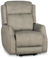 Harris Light Gray Micro Power Lift Recliner
