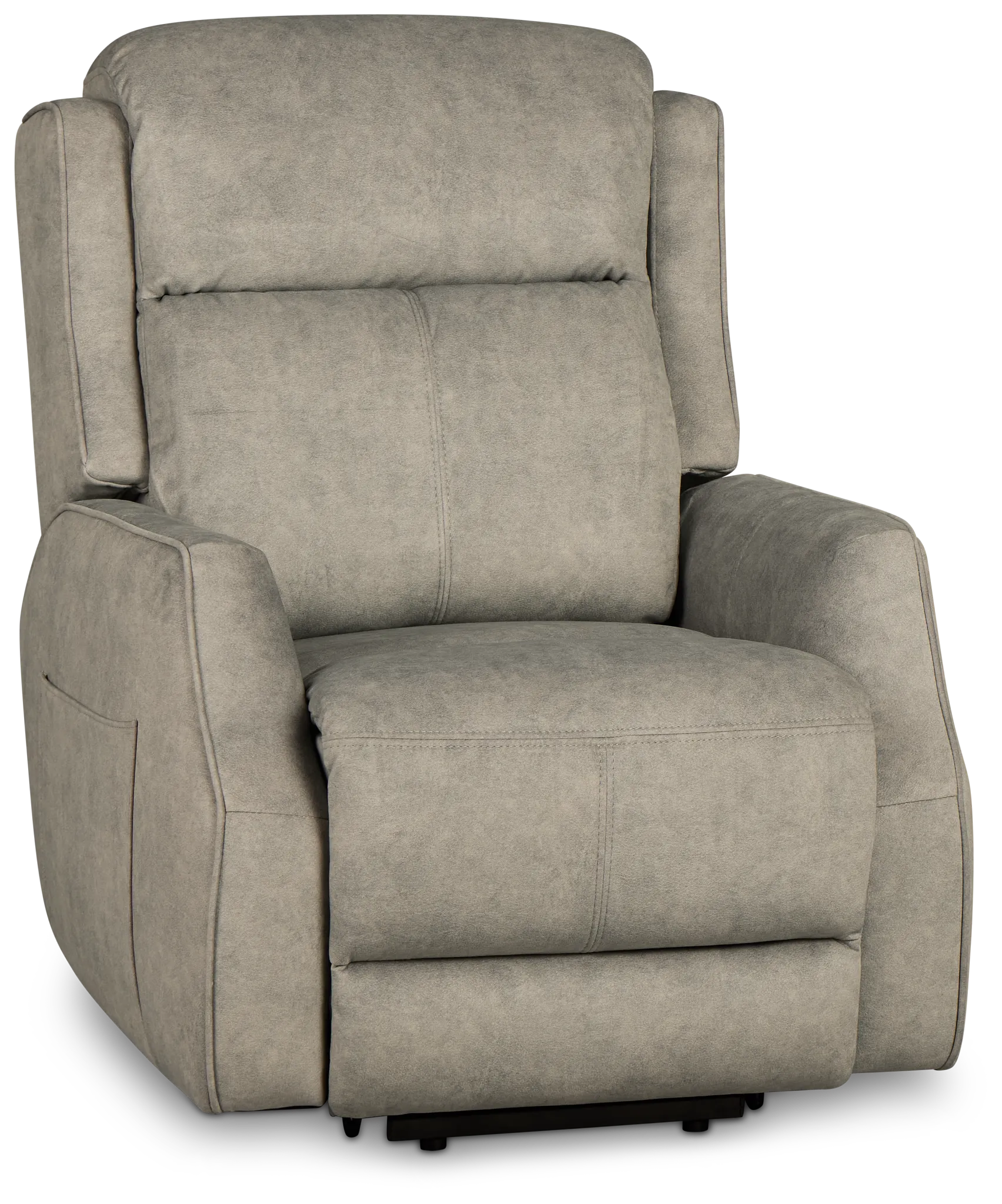 Harris Light Gray Micro Power Lift Recliner