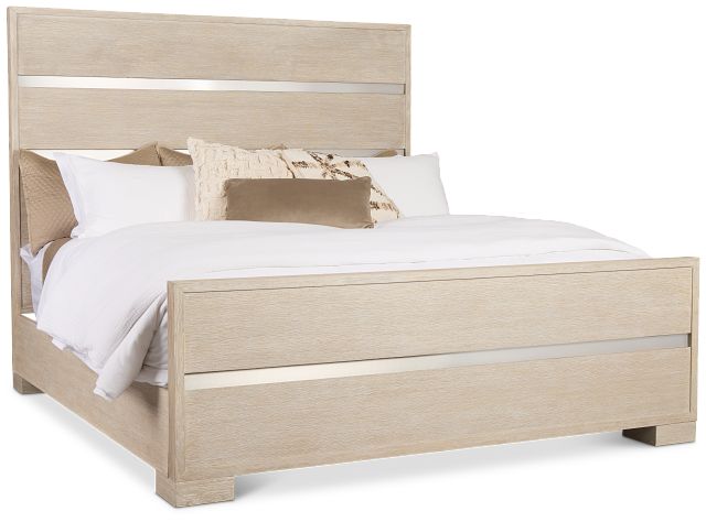 Miramar Light Tone Panel Bed