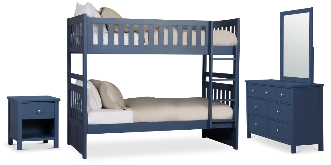 Charleston Dark Blue Bunk Bed Bedroom Charleston Dark Blue Bunk Bed Bedroom