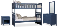 Charleston Dark Blue Bunk Bed Bedroom