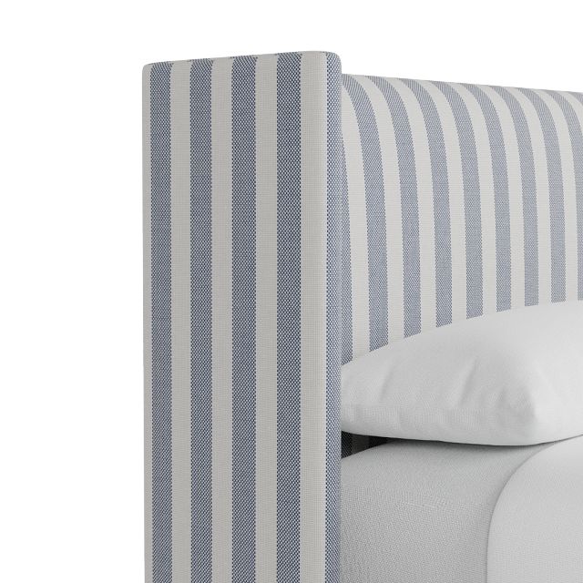 Captiva Sea Lane Dark Blue 48" Upholstered Shelter Bed