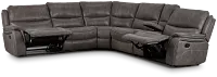 Dober Dark Gray Micro Medium Dual Manual 2-arm Sectional