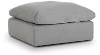 Grant Light Gray Fabric Ottoman