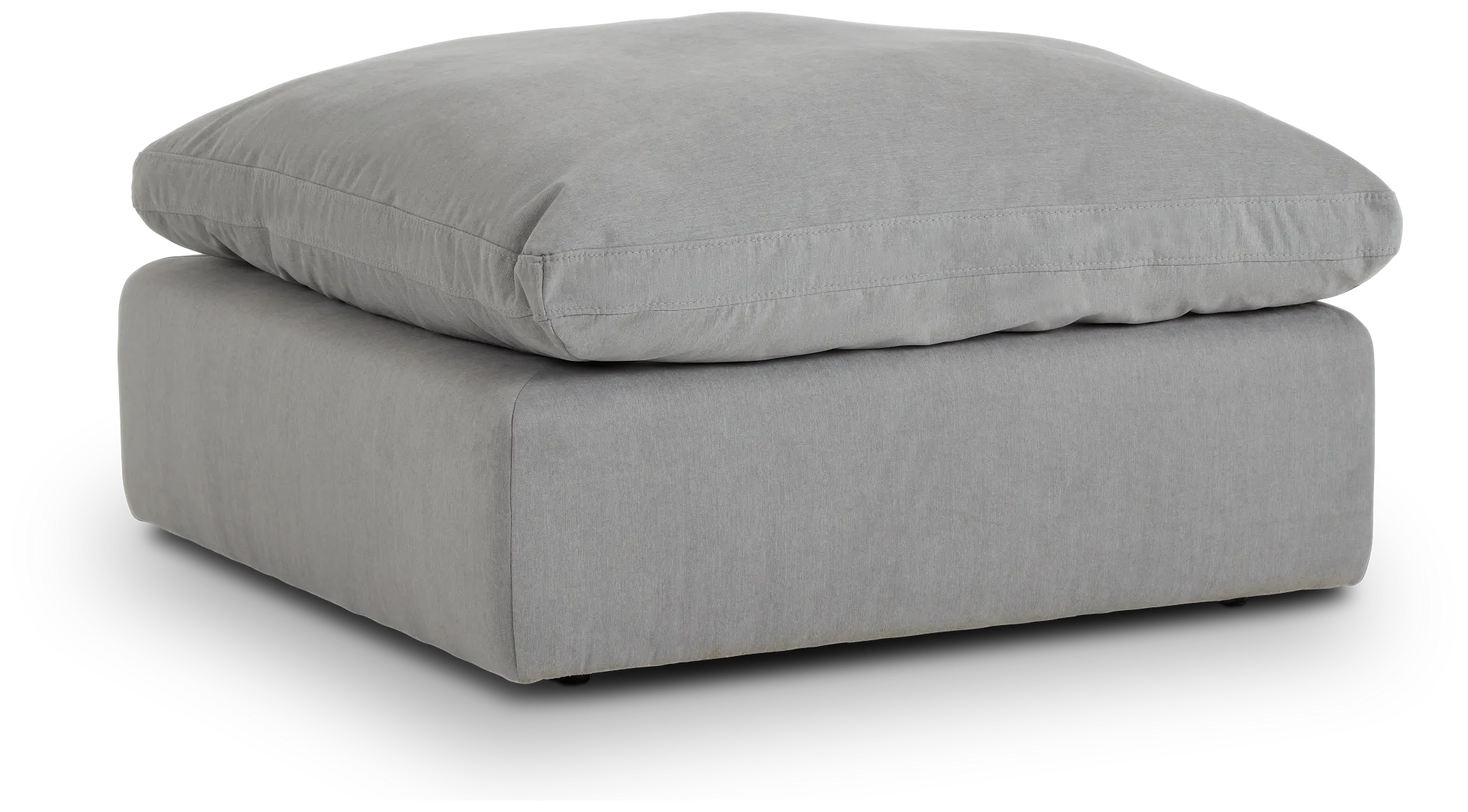 Grant Light Gray Fabric Ottoman