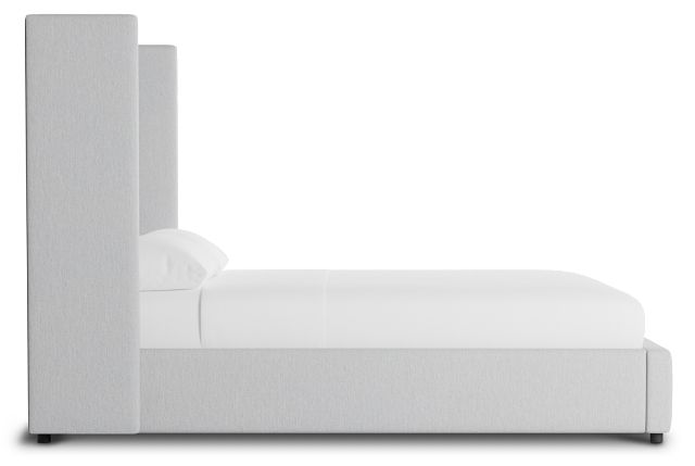 Captiva Delray Light Gray 60" Upholstered Shelter Bed