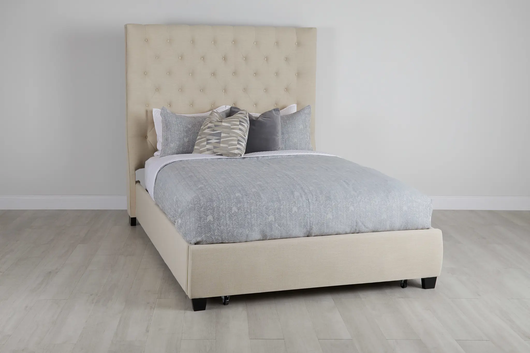 Rylee Beige Uph Platform Storage Bed Rylee Beige Uph Platform Storage Bed