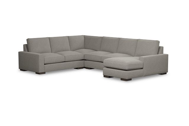 Edgewater Maguire Pewter Medium Right Chaise Sectional