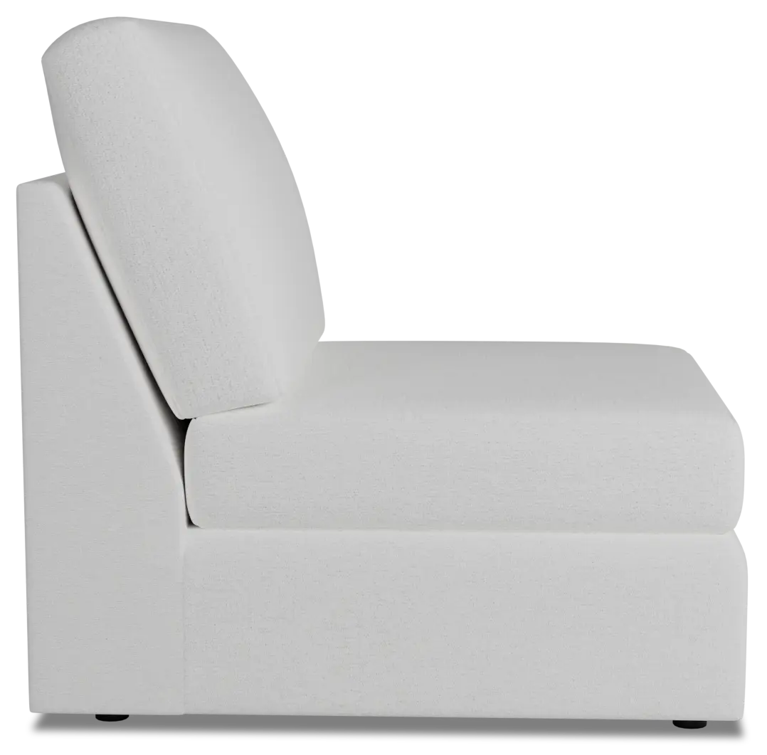 Citymod White Fabric Armless Chair Citymod White Fabric Armless Chair