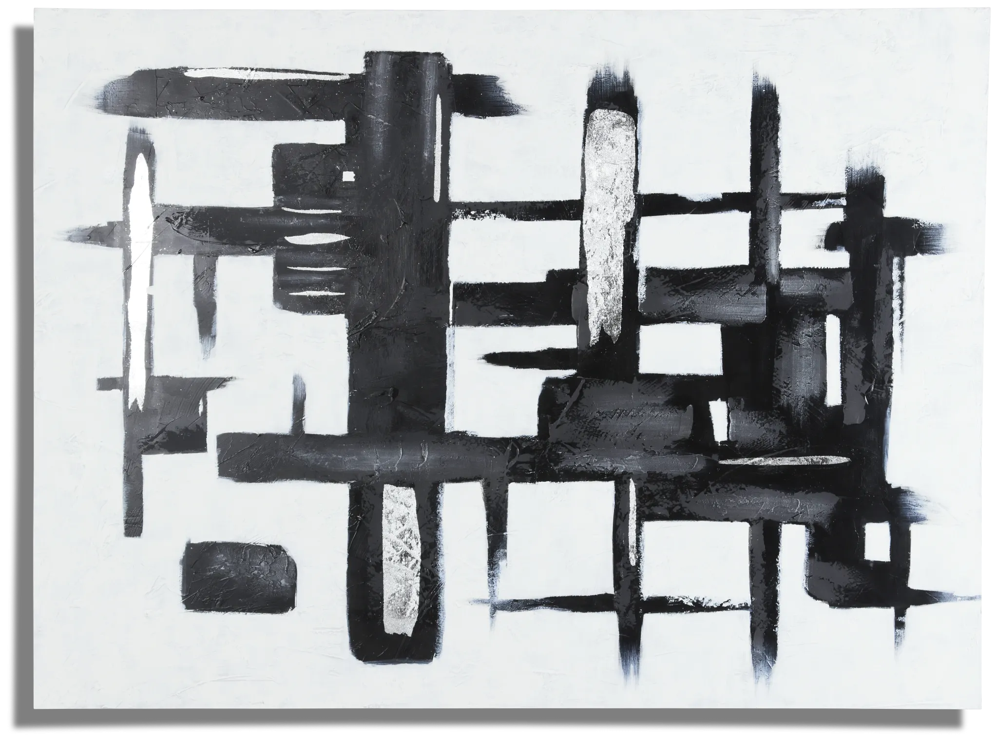 Giacomo White Canvas Wall Art