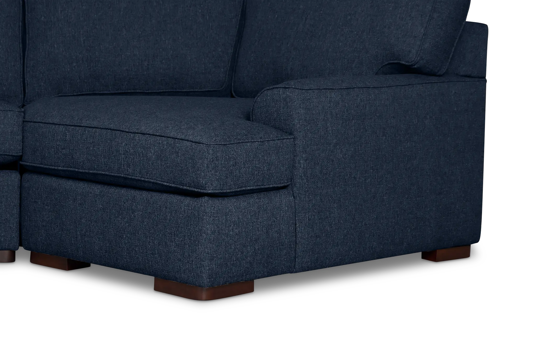 Sinclair Dark Blue Fabric Right Cuddler Memory Foam Sleeper Sectional Sinclair Dark Blue Fabric Right Cuddler Memory Foam Sleeper Sectional