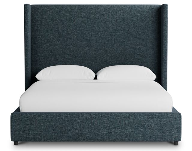 Captiva Elavation Dark Blue 60" Upholstered Shelter Bed