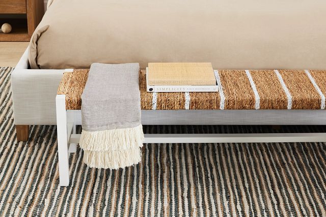 Nantucket White Uph Panel Bed