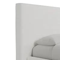 Grayton Sutton White 54" Upholstered Platform Bed