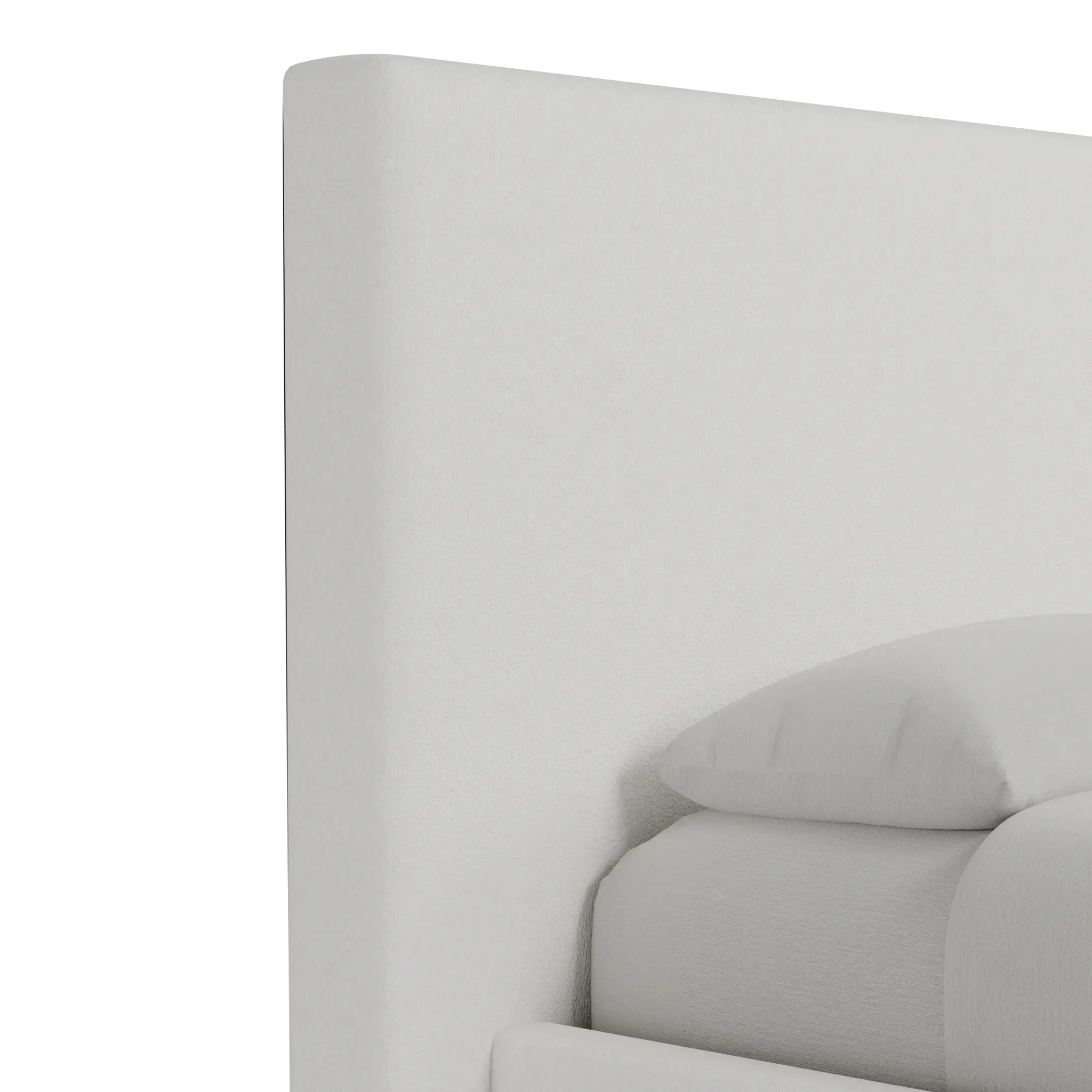 Grayton Sutton White 54" Upholstered Platform Bed Grayton Sutton White 54" Upholstered Platform Bed