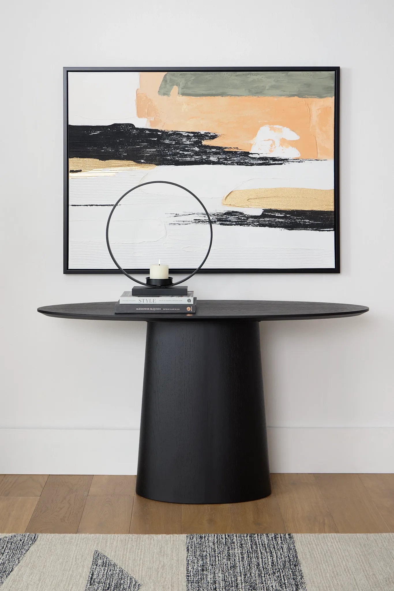 Nomad Black Oval Sofa Table