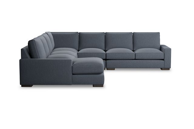 Edgewater Victory Dark Blue Large Left Chaise Sectional