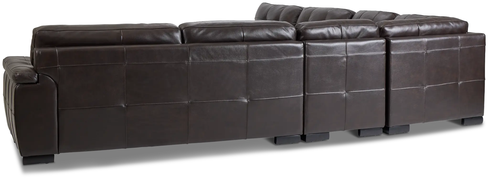 Braden Dark Brown Leather Large Two-arm Sectional Braden Dark Brown Leather Large Two-arm Sectional