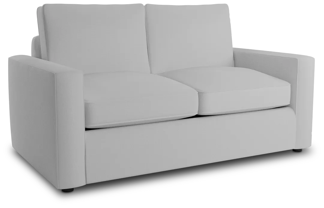 Siesta Suave White Fabric Loveseat