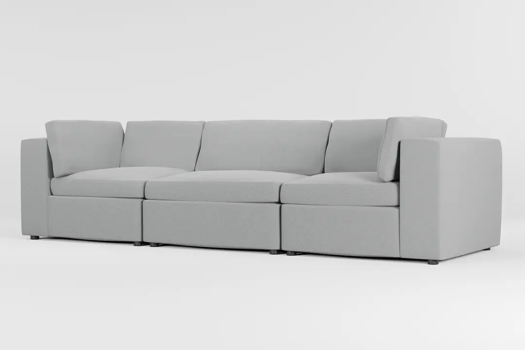 Destin Suave Gray Fabric 3-piece Modular Sofa Destin Suave Gray Fabric 3-piece Modular Sofa