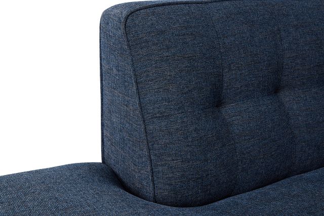 Milo Blue Fabric Small Left Bumper Sectional