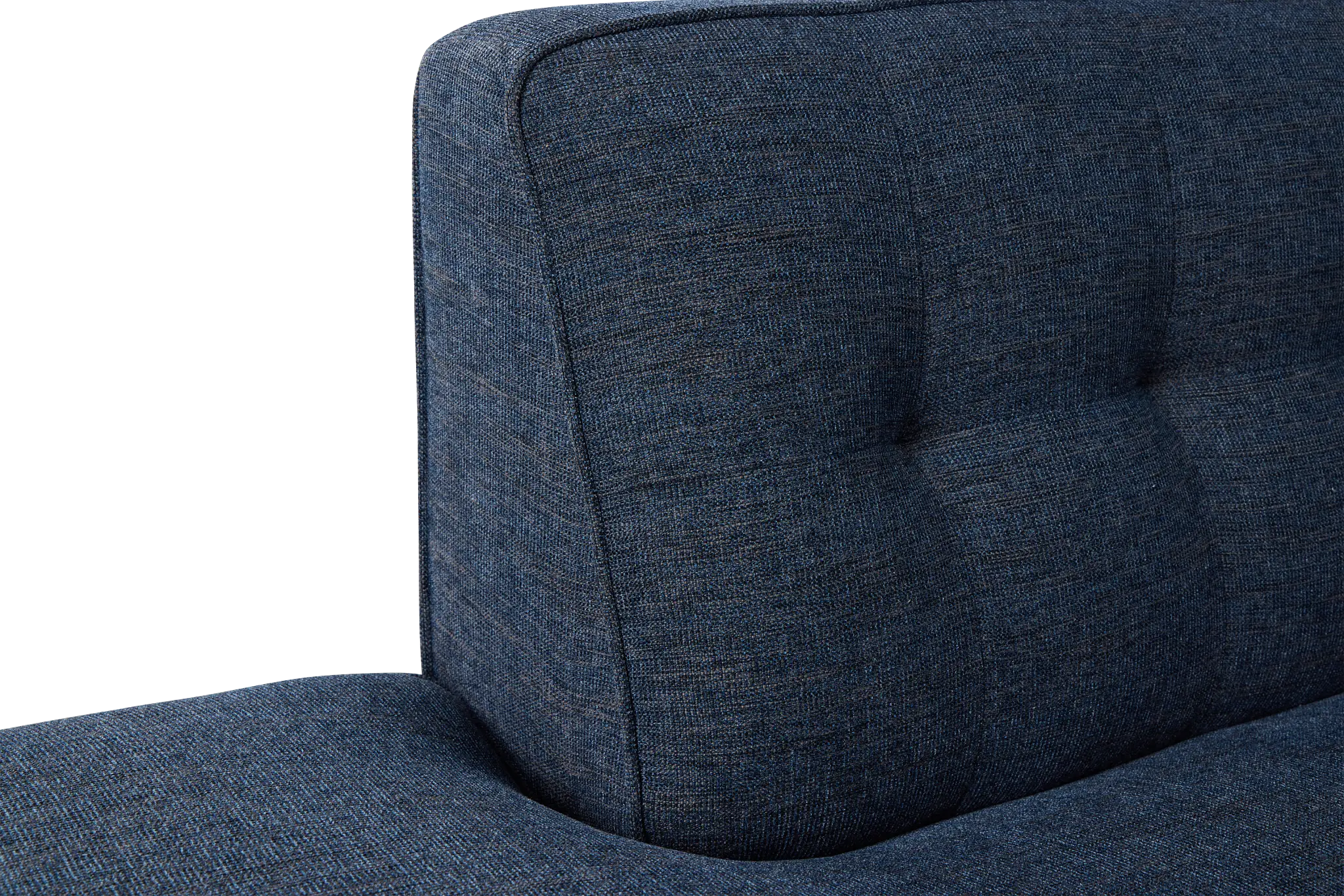 Milo Blue Fabric Small Left Bumper Sectional Milo Blue Fabric Small Left Bumper Sectional