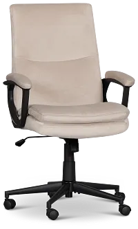 Krista Taupe Fabric Upholstered Desk Chair