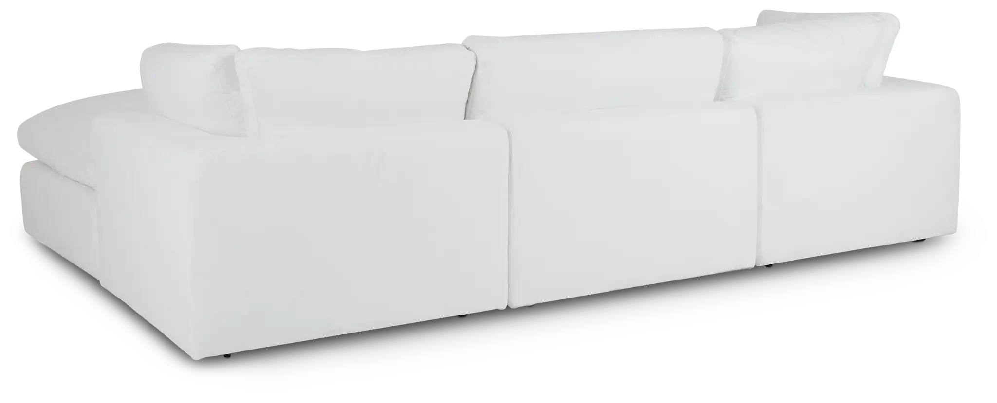 Grant White Fabric 4-piece Bumper Sectional Grant White Fabric 4-piece Bumper Sectional