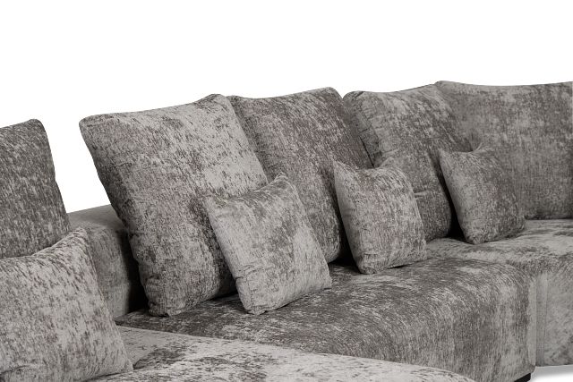 Skylar Gray Fabric Medium Left Chaise Sectional