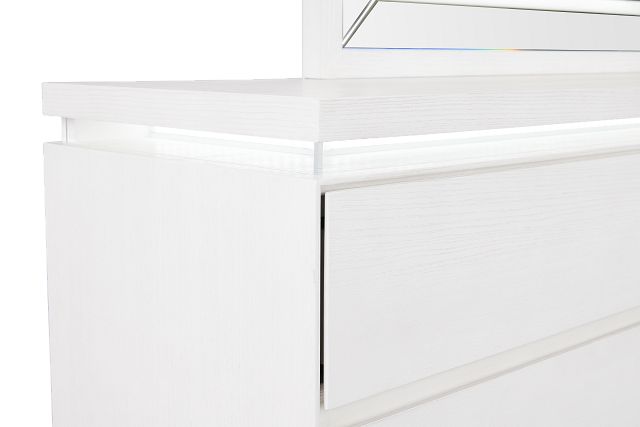 Bal Harbour White Dresser & Mirror