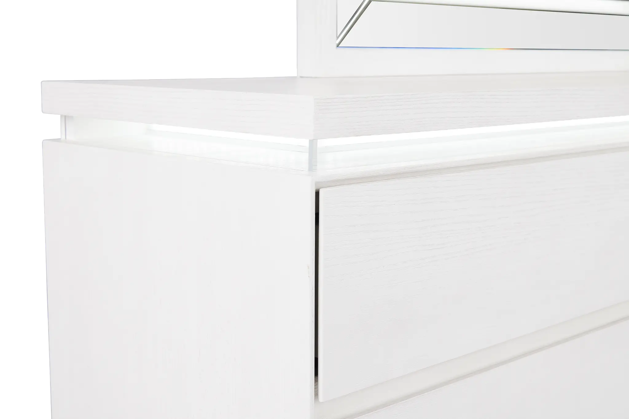 Bal Harbour White Dresser & Mirror Bal Harbour White Dresser & Mirror