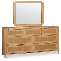 Pacific Light Tone 7-drawer Dresser & Mirror
