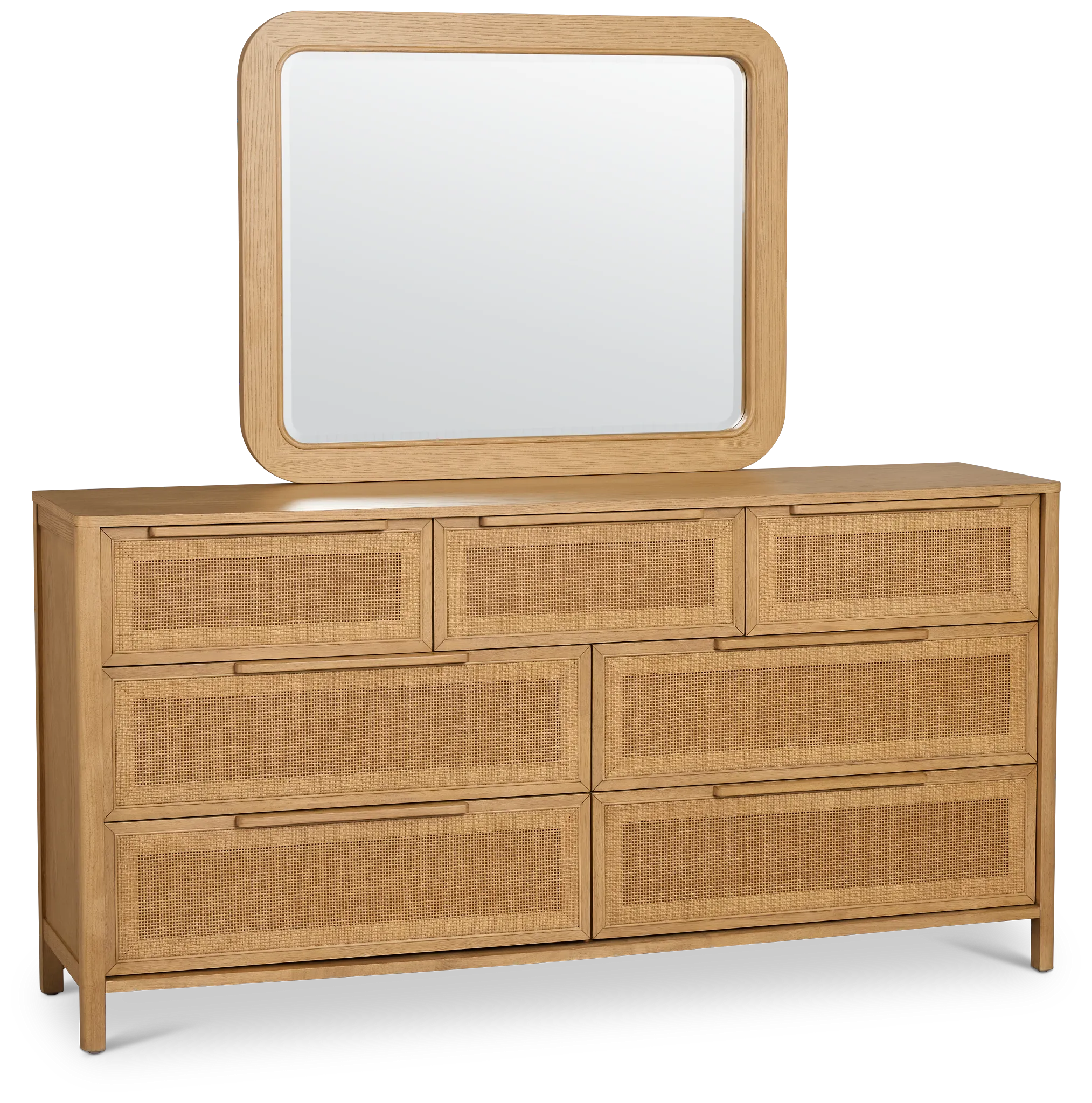 Pacific Light Tone 7-drawer Dresser & Mirror