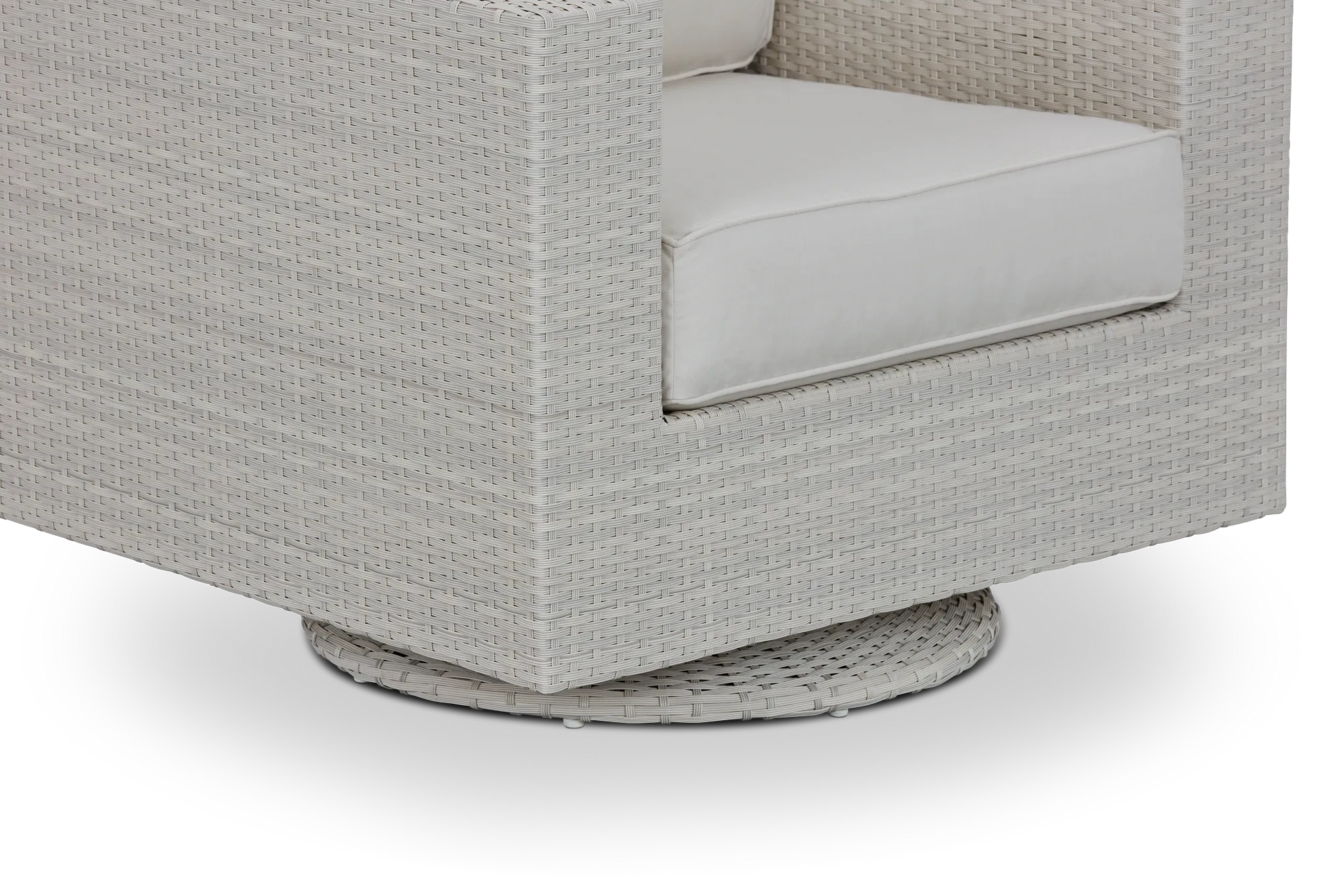 Biscayne White Swivel Chair