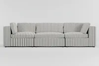 Destin Sea Lane Dark Gray Fabric 3-piece Modular Sofa