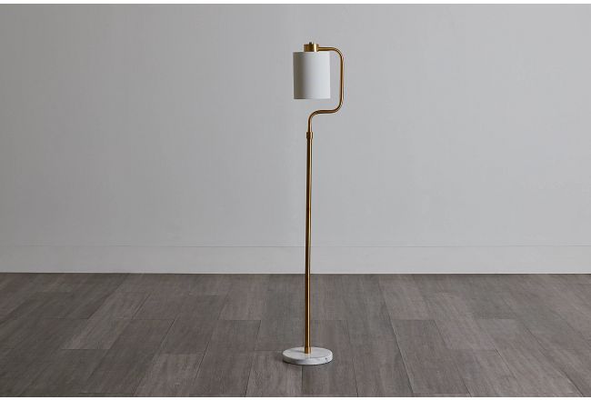 Alma Gold Marble Floor Lamp