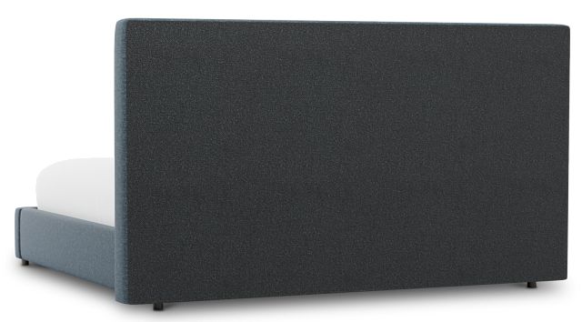 Gayton Elavation Dark Blue 54" Upholstered Platform Bed