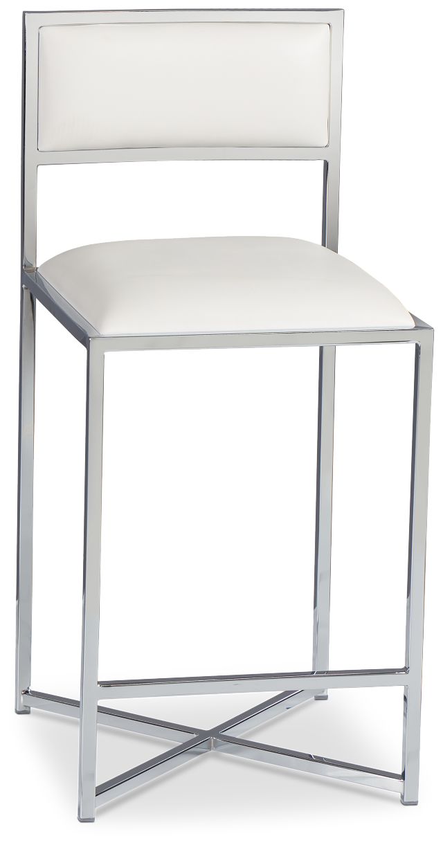 Amalfi White Stnl Steel 24" Barstool