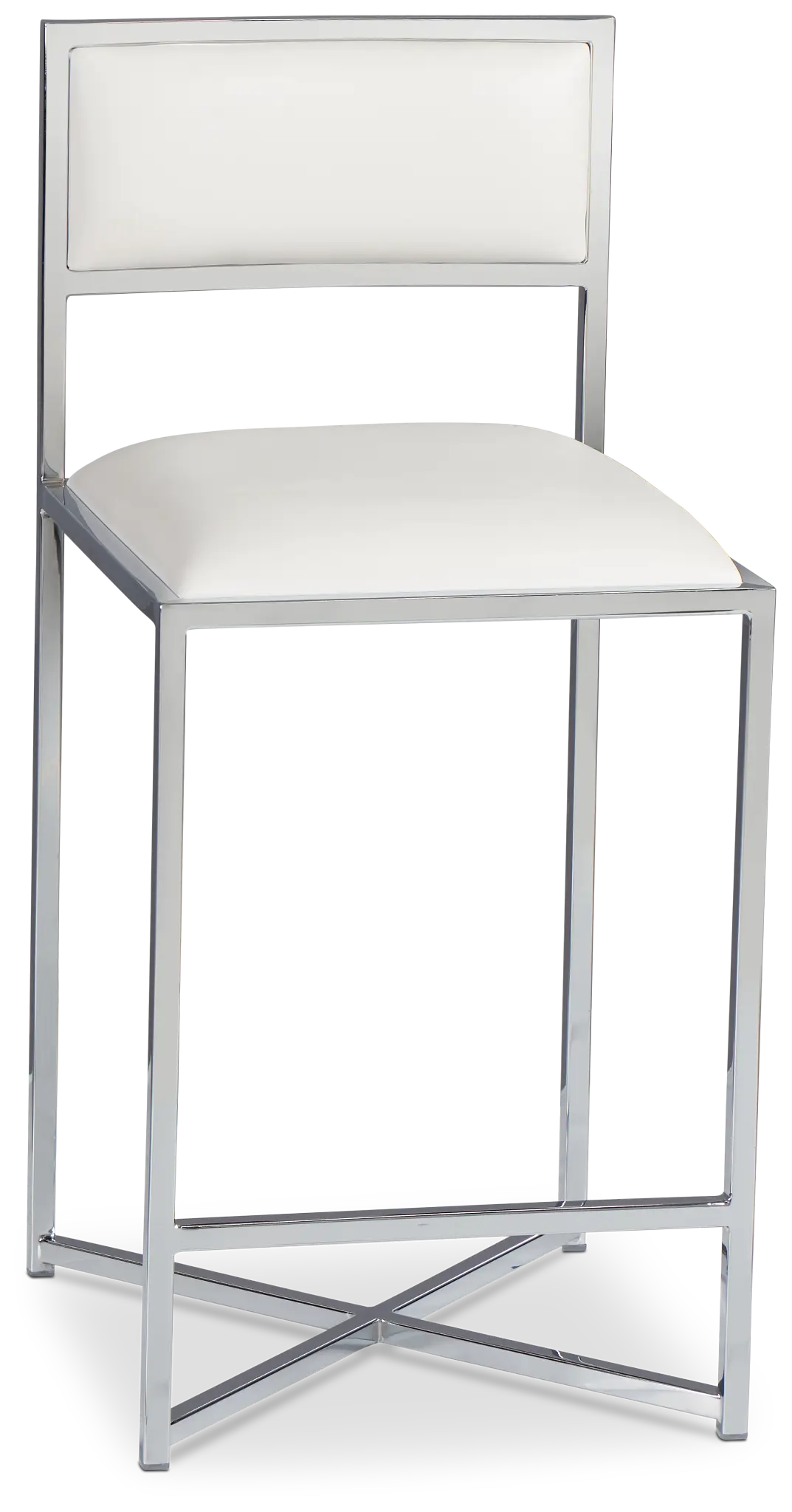 Amalfi Whitestnl Steel 24" Upholstered Barstool Amalfi Whitestnl Steel 24" Upholstered Barstool