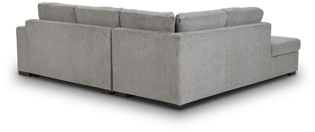 Blakely Gray Fabric Small Left Bumper Sleeper Sectional