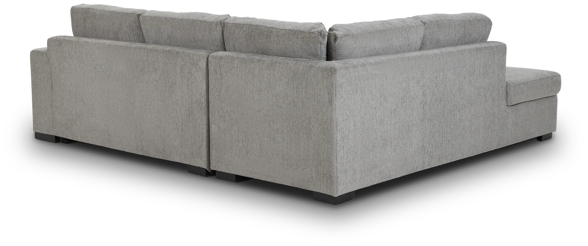 Blakely Gray Fabric Small Left Bumper Sleeper Sectional