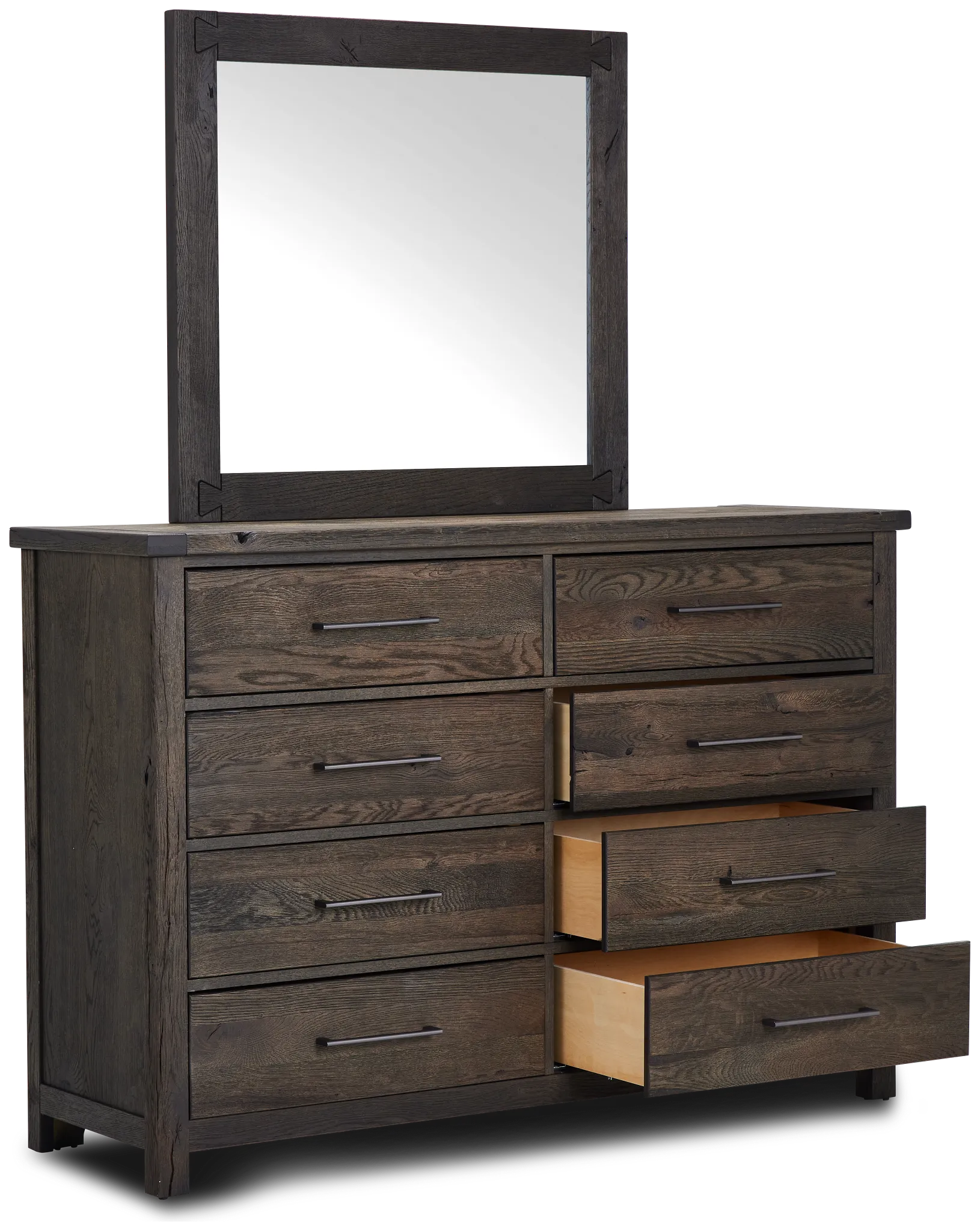 Salt Lake Dark Tone Dresser & Mirror