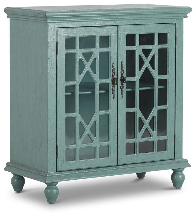 Alexis Teal Two-door Cabinet