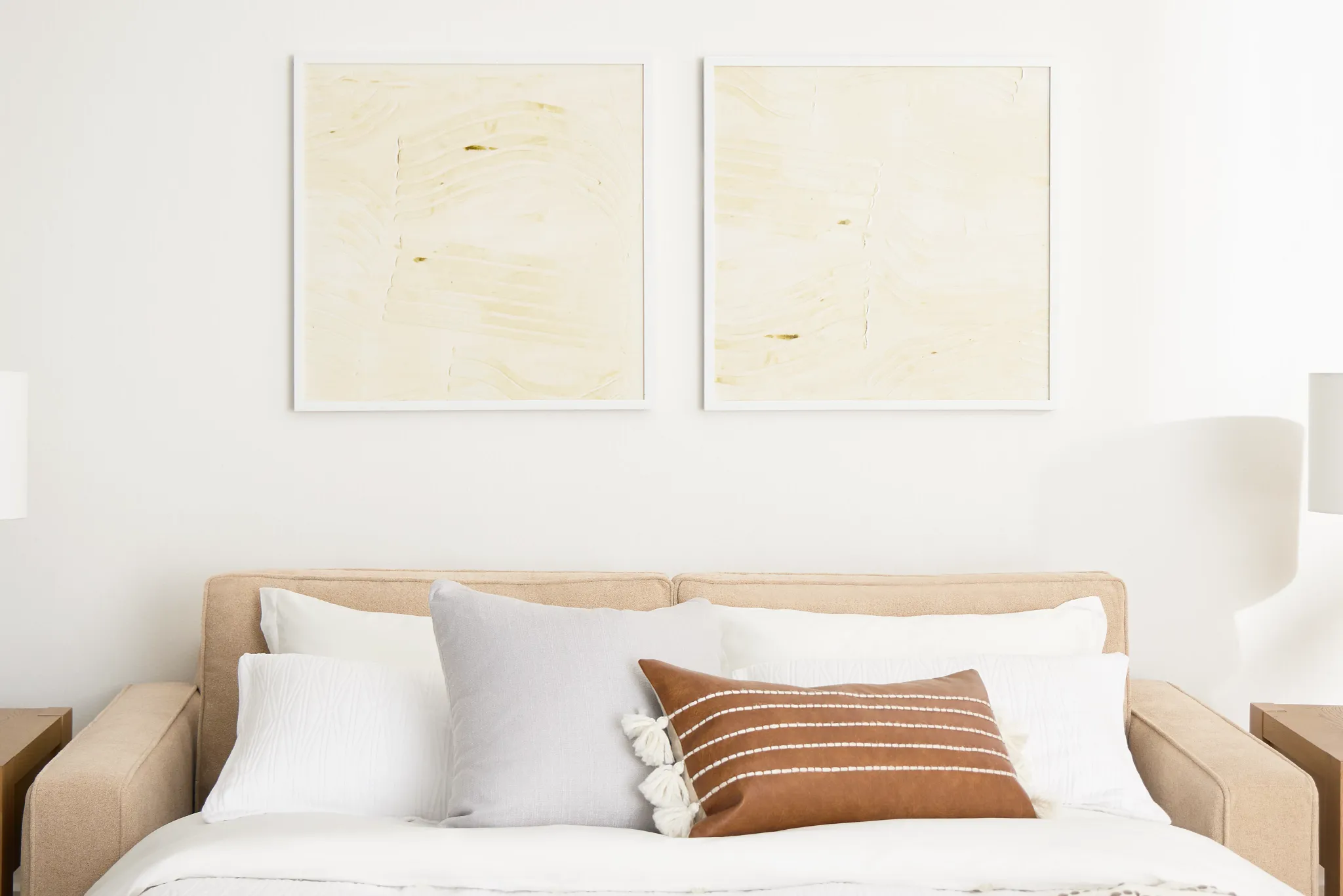 Mya White Framed Wall Art