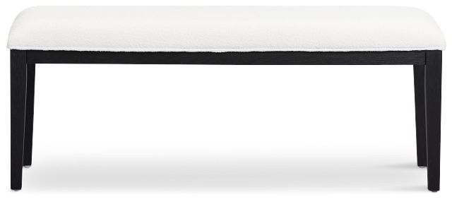 Alden Black Upholstered Dining Bench