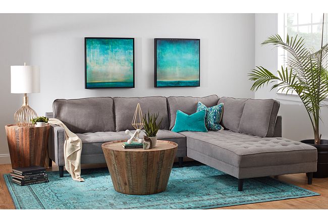 Eli Gray Micro Right Chaise Sectional